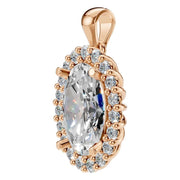 Halo Pendant - Oval 10x6mm