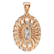Halo Pendant - Oval 10x6mm