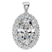 Halo Pendant - Oval 10x6mm
