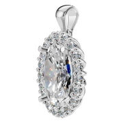 Halo Pendant - Oval 10x6mm