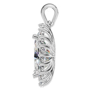 Halo Pendant - Oval 10x6mm