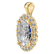 Halo Pendant - Oval 10x6mm