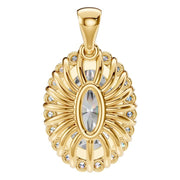Halo Pendant - Oval 10x6mm