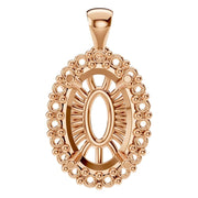 Halo Pendant - Oval 10x6mm