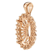 Halo Pendant - Oval 10x6mm