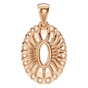 Halo Pendant - Oval 10x6mm