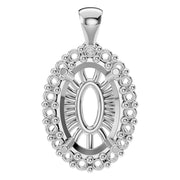 Halo Pendant - Oval 10x6mm