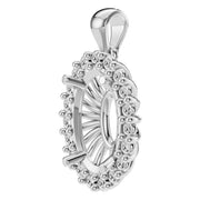 Halo Pendant - Oval 10x6mm