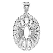 Halo Pendant - Oval 10x6mm