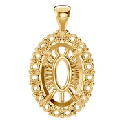 Halo Pendant - Oval 10x6mm