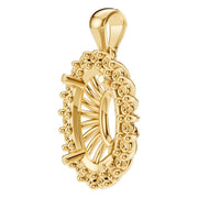 Halo Pendant - Oval 10x6mm