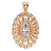 Halo Pendant - Oval 11x7mm