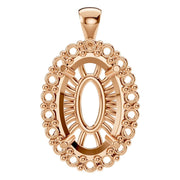Halo Pendant - Oval 11x7mm