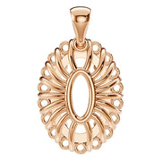 Halo Pendant - Oval 11x7mm