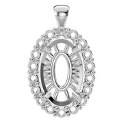 Halo Pendant - Oval 11x7mm