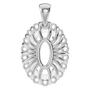 Halo Pendant - Oval 11x7mm