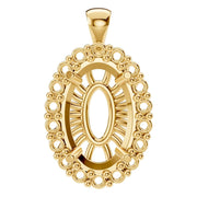 Halo Pendant - Oval 11x7mm