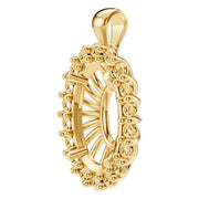 Halo Pendant - Oval 11x7mm