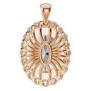 Halo Pendant - Oval 12x8mm