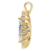 Halo Pendant - Oval 12x8mm