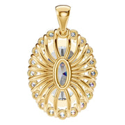 Halo Pendant - Oval 12x8mm