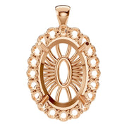 Halo Pendant - Oval 12x8mm