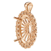 Halo Pendant - Oval 12x8mm