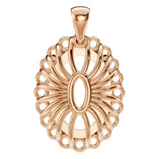 Halo Pendant - Oval 12x8mm
