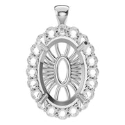 Halo Pendant - Oval 12x8mm