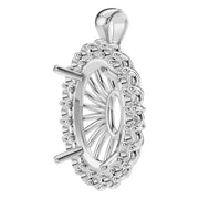 Halo Pendant - Oval 12x8mm