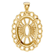Halo Pendant - Oval 12x8mm
