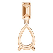 Two Stone Pendant - Pear 9.8X6.3mm