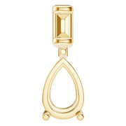 Two Stone Pendant - Pear 9.8X6.3mm
