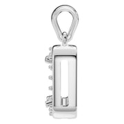 Halo Pendant - Emerald 6x4mm