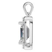 Halo Pendant - Emerald 7.5x5.5mm