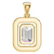 Halo Pendant - Emerald 7.5x5.5mm