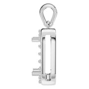 Halo Pendant - Emerald 7.5x5.5mm