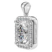 Halo Pendant - Emerald 8x5.5mm