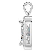 Halo Pendant - Emerald 8x5.5mm