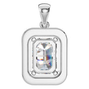 Halo Pendant - Emerald 8x5.5mm