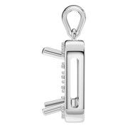 Halo Pendant - Emerald 8x5.5mm