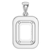 Halo Pendant - Emerald 8x5.5mm