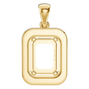 Halo Pendant - Emerald 8x5.5mm