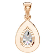 Halo Pendant - Pear 6x4mm