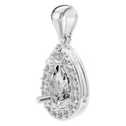 Halo Pendant - Pear 6x4mm