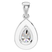 Halo Pendant - Pear 6x4mm