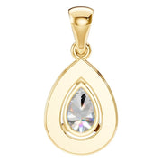 Halo Pendant - Pear 6x4mm