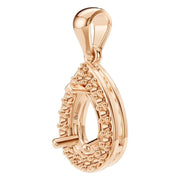 Halo Pendant - Pear 6x4mm