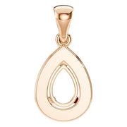 Halo Pendant - Pear 6x4mm
