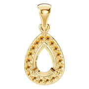 Halo Pendant - Pear 6x4mm